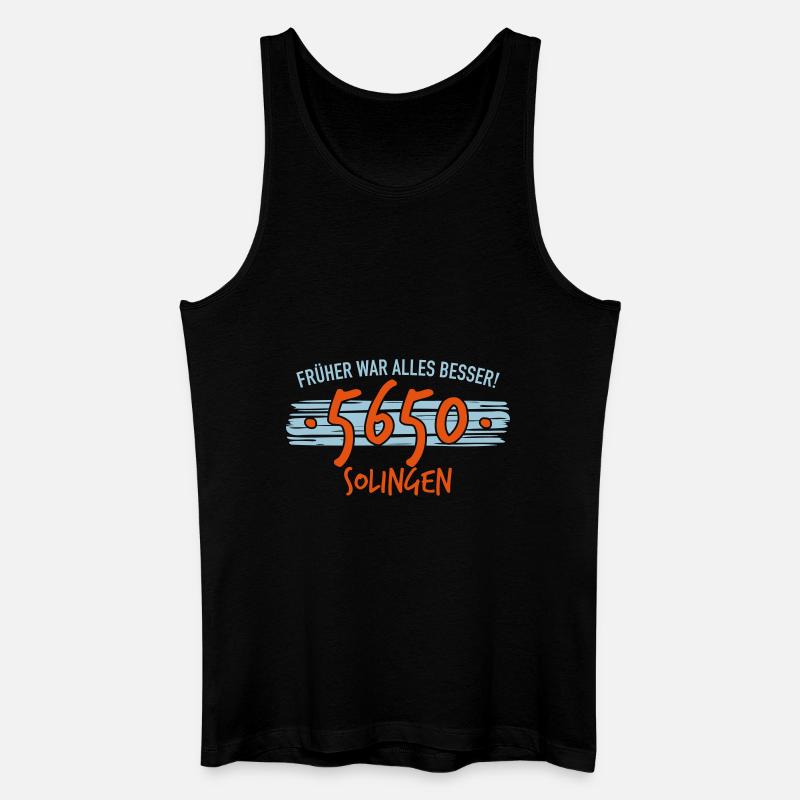 Früher 5650 Solingen - Männer Bio Tank Top - Schwarz
