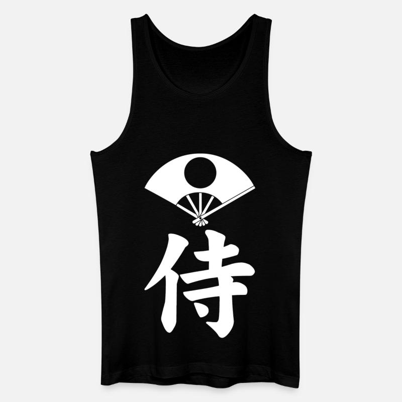 Samurai-Emblem des Satake-Clans (weiß) - Männer Bio Tank Top - Schwarz