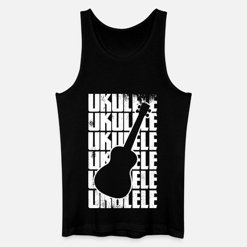 Lustige Ukulele - Männer Bio Tank Top - Schwarz