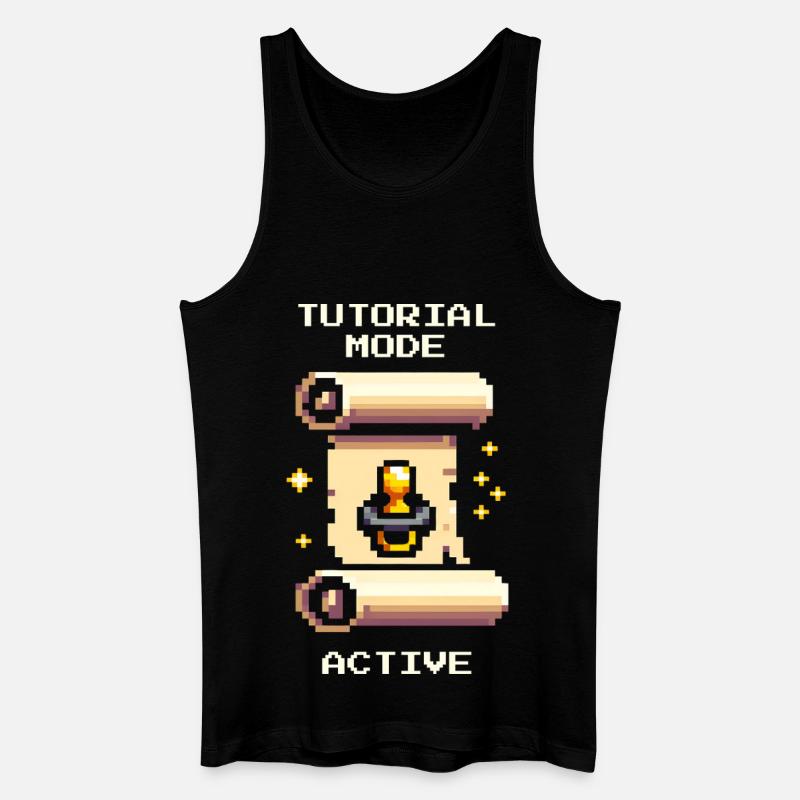 Tutorialmodus aktiv | Eltern im Lernlevel - Männer Bio Tank Top - Schwarz