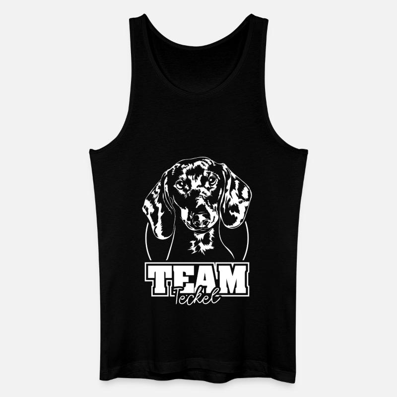 TEAM Teckel Hund Hunde Wilsigns - Männer Bio Tank Top - Schwarz