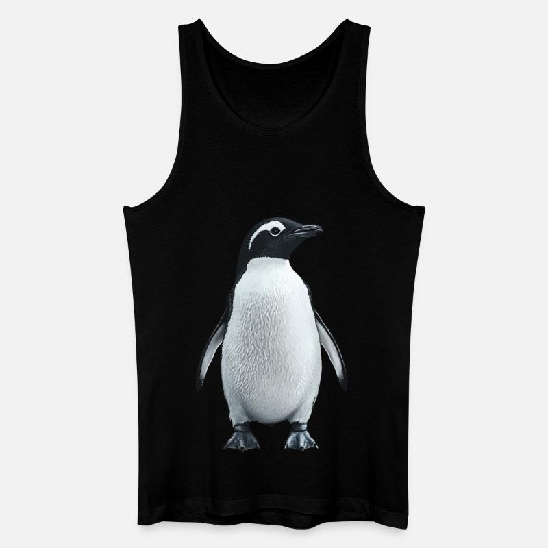 Pinguin - Männer Bio Tank Top - Schwarz