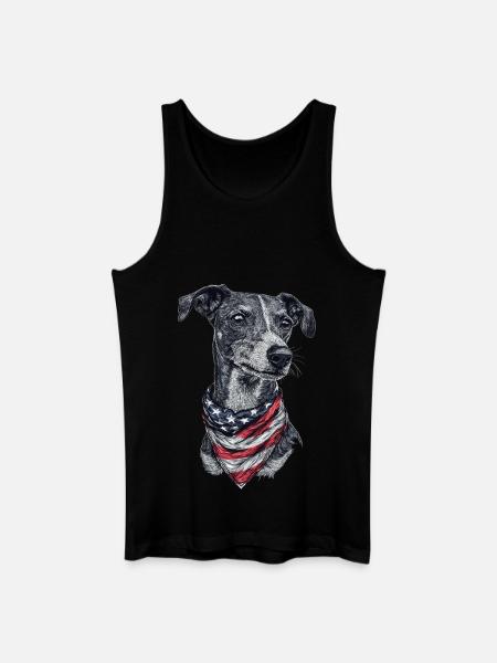 Whippet - Männer Bio Tank Top - Schwarz