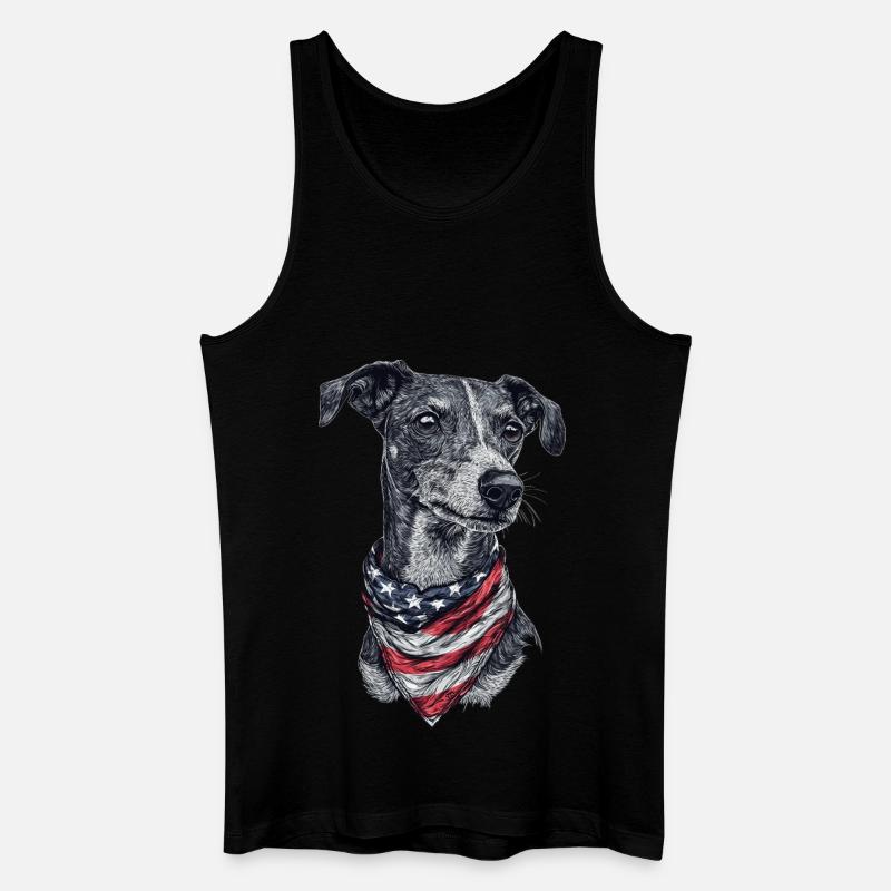 Whippet - Männer Bio Tank Top - Schwarz