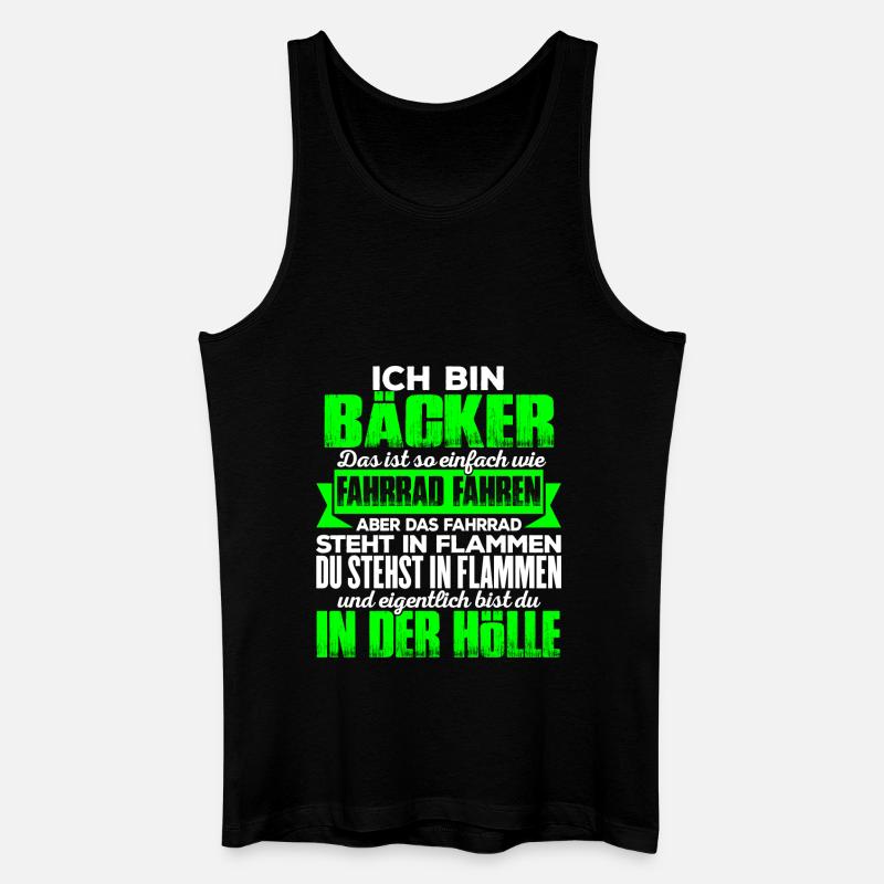 BÄCKER - Hölle - Männer Bio Tank Top - Schwarz
