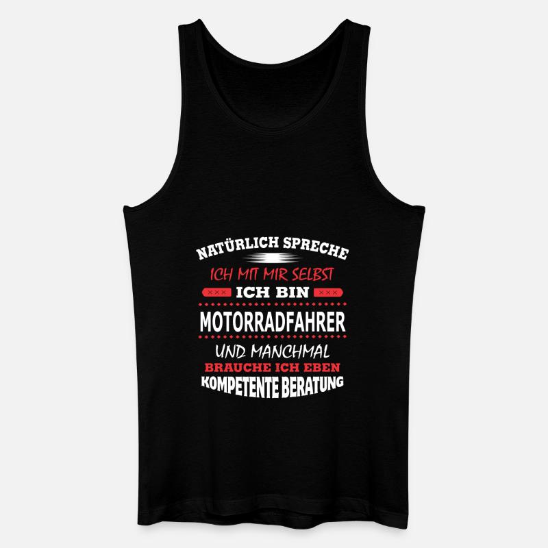 MOTORRADFAHRER - Männer Bio Tank Top - Schwarz