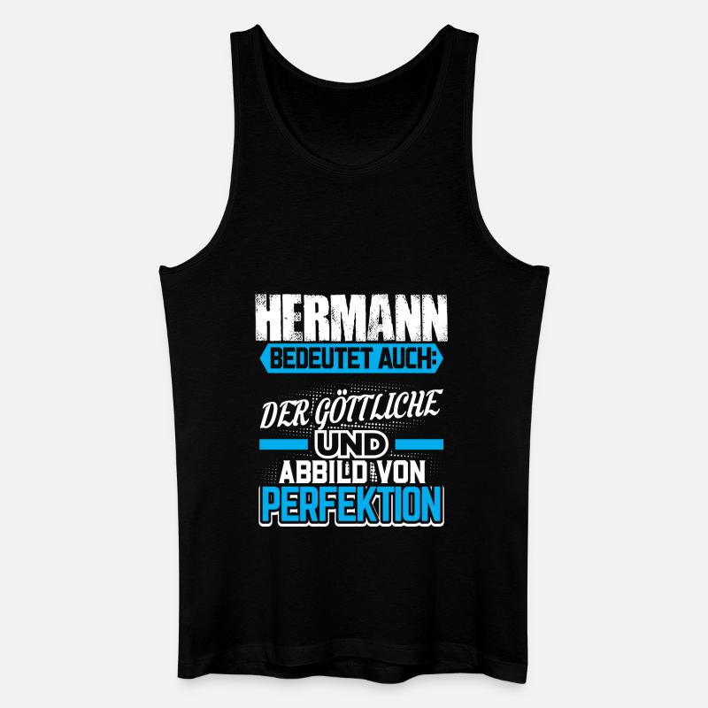 HERMANN - Gott Geschenk - Männer Bio Tank Top - Schwarz