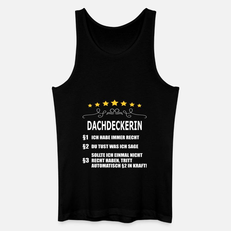 DACHDECKERIN - Männer Bio Tank Top - Schwarz
