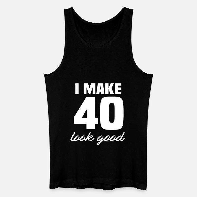 40 Jahre - Männer Bio Tank Top - Schwarz