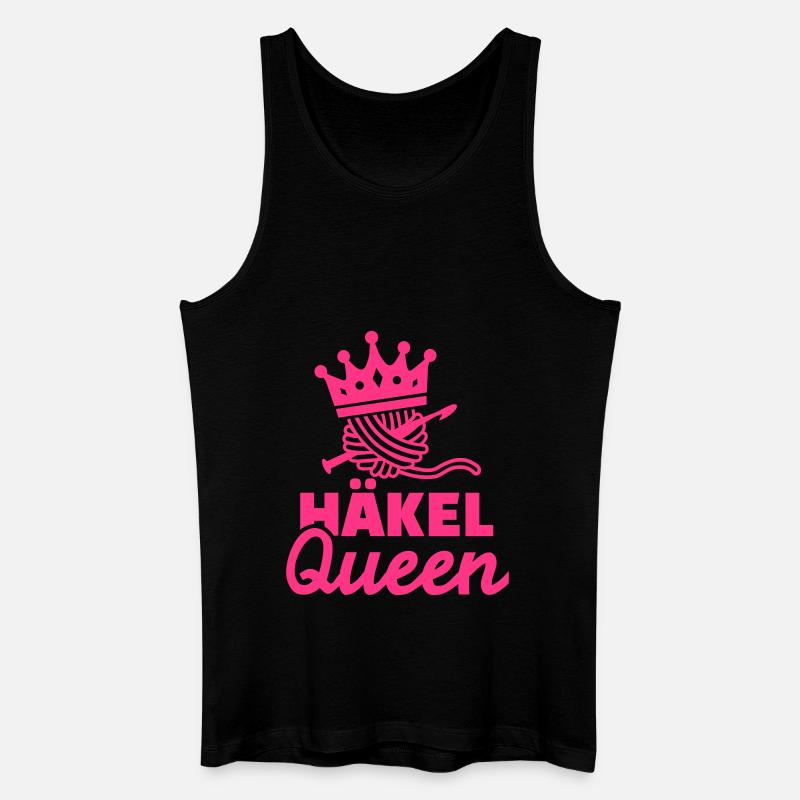 Häkeln - Männer Bio Tank Top - Schwarz