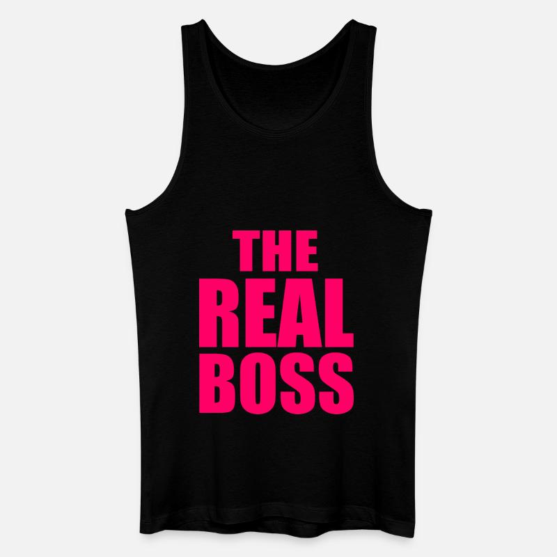 The real boss - Männer Bio Tank Top - Schwarz