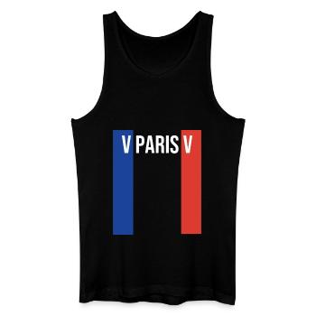 Paris V - Männer Bio Tank Top - Schwarz - Vorne