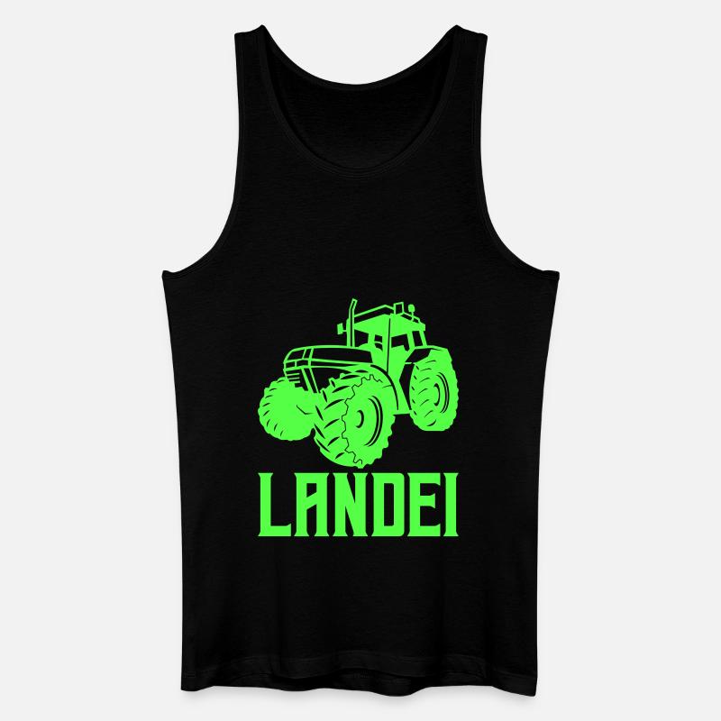 traktor landei 1 - Männer Bio Tank Top - Schwarz