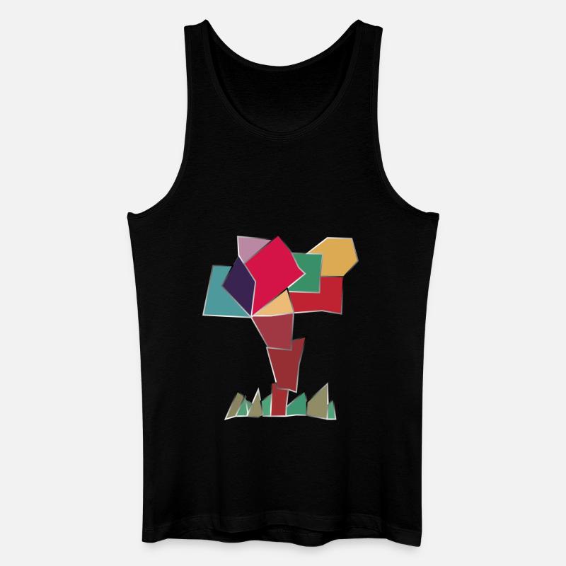 Glücklicher Baum - Männer Bio Tank Top - Schwarz