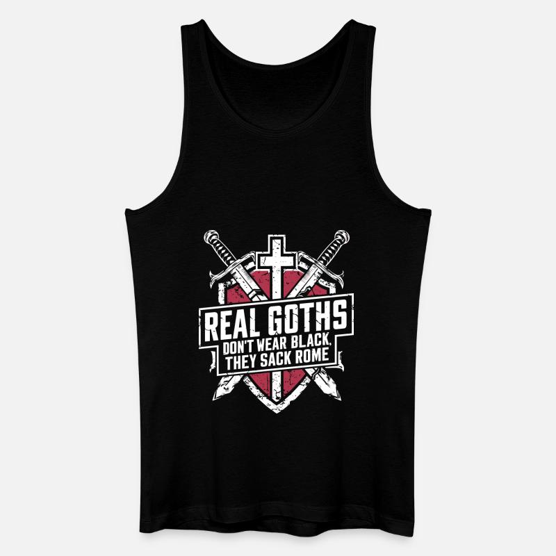 Römer vs. Goths: Echter Style - Männer Bio Tank Top - Schwarz