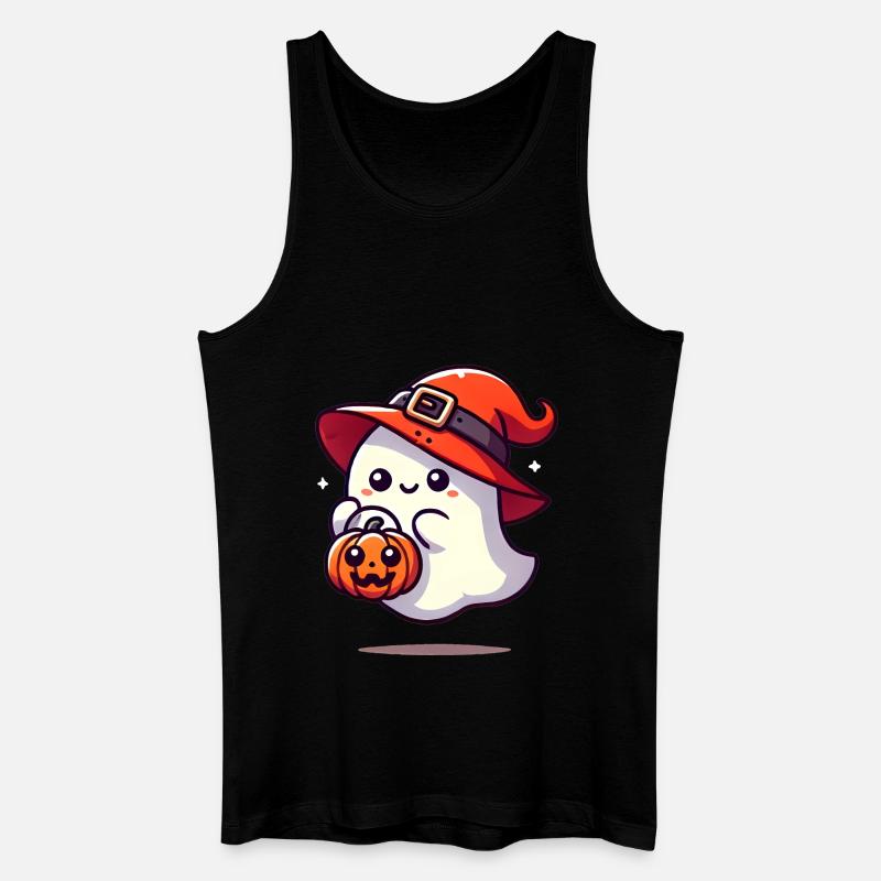 Entzückender Geist mit Hexenhut - Männer Bio Tank Top - Schwarz