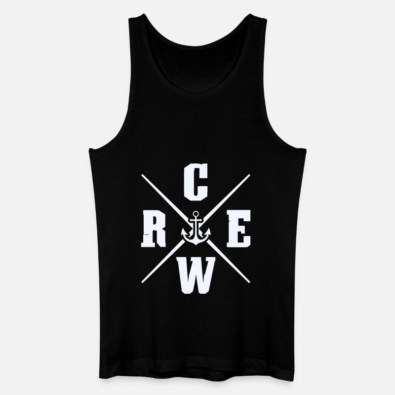 crew anker - Männer Bio Tank Top - Schwarz