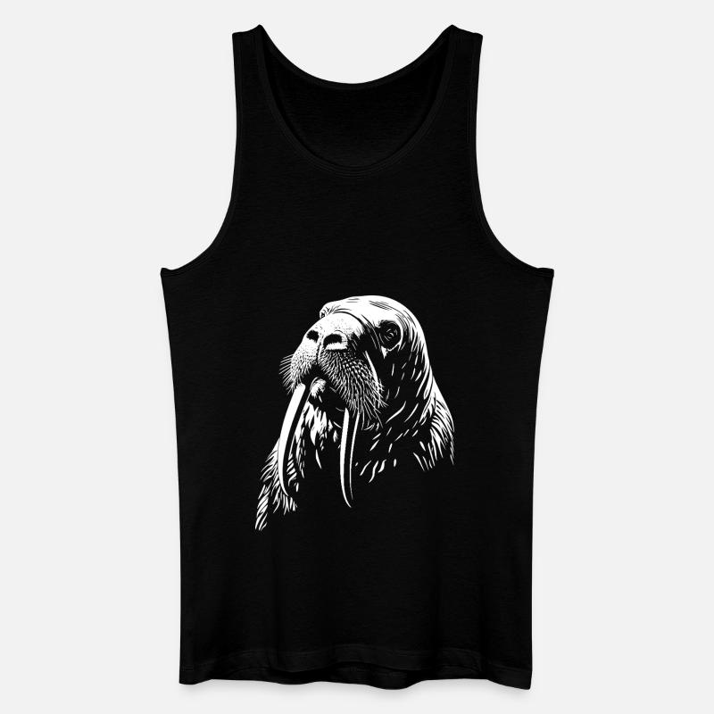 Walrus - Männer Bio Tank Top - Schwarz
