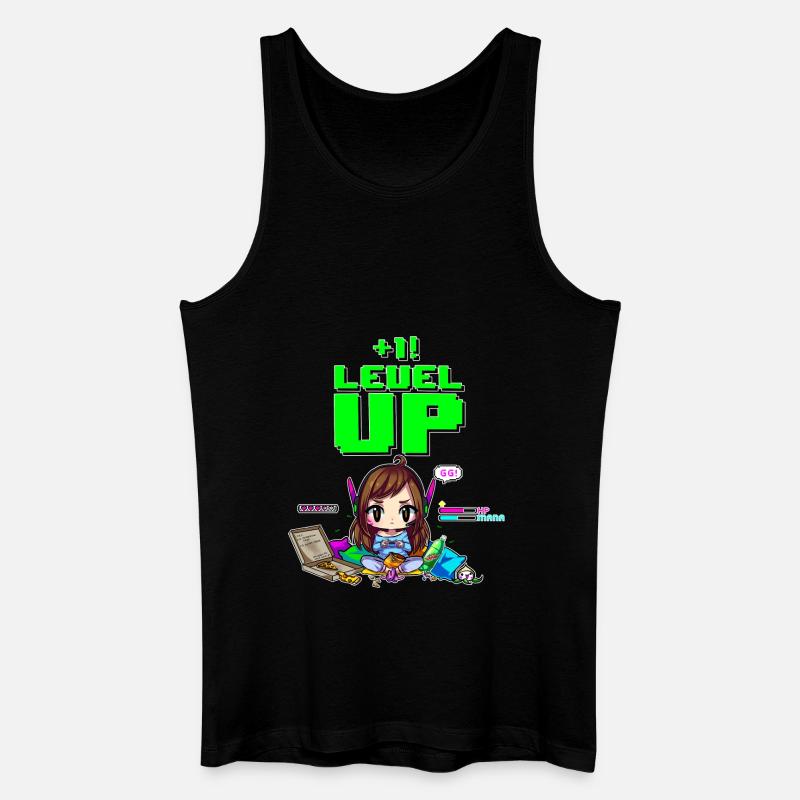 dva Stufe nach oben - Männer Bio Tank Top - Schwarz