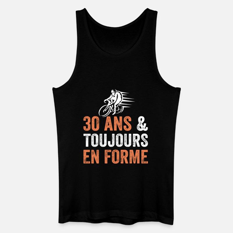 30th Anniversary Gift Bicycle - Men’s Organic Tank Top - black
