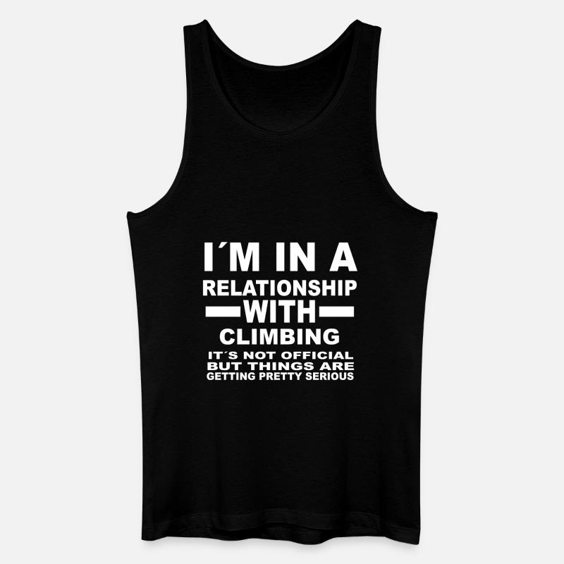 relationship with CLIMBING - Männer Bio Tank Top - Schwarz