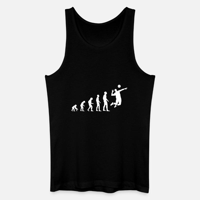 Volleyball Evolution - Männer Bio Tank Top - Schwarz