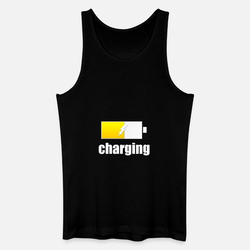 Charging - Aufladen - Männer Bio Tank Top - Schwarz
