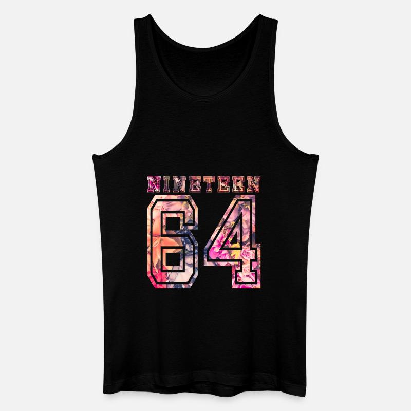 NINETEEN 1964 B - Männer Bio Tank Top - Schwarz