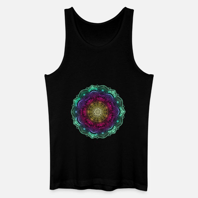 Mandala - Männer Bio Tank Top - Schwarz