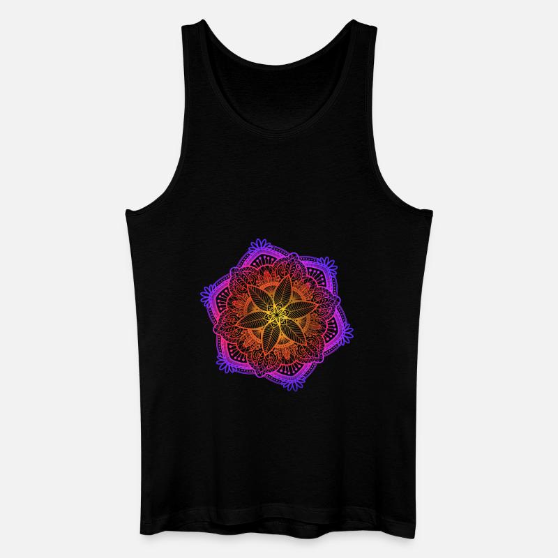 Mandala - Männer Bio Tank Top - Schwarz