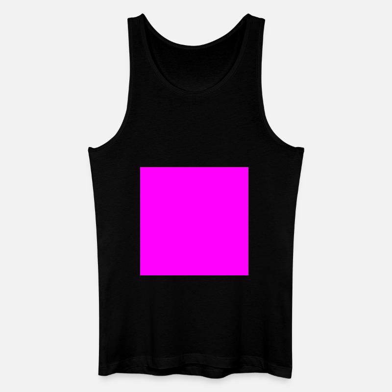 Quadrat pink - Männer Bio Tank Top - Schwarz