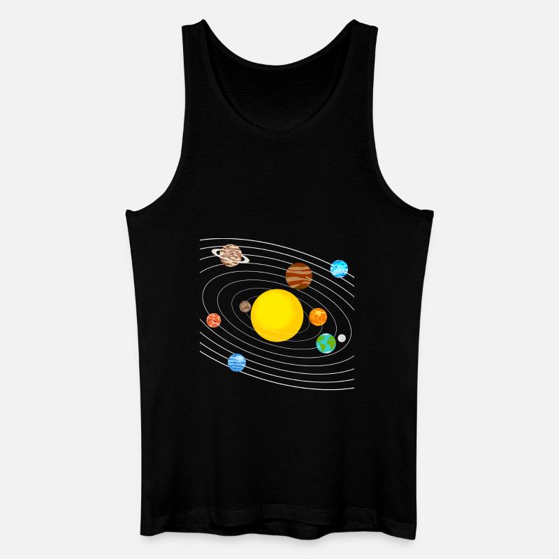 Sonnensystem - Männer Bio Tank Top - Schwarz