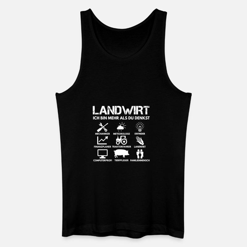Landwirt - Männer Bio Tank Top - Schwarz