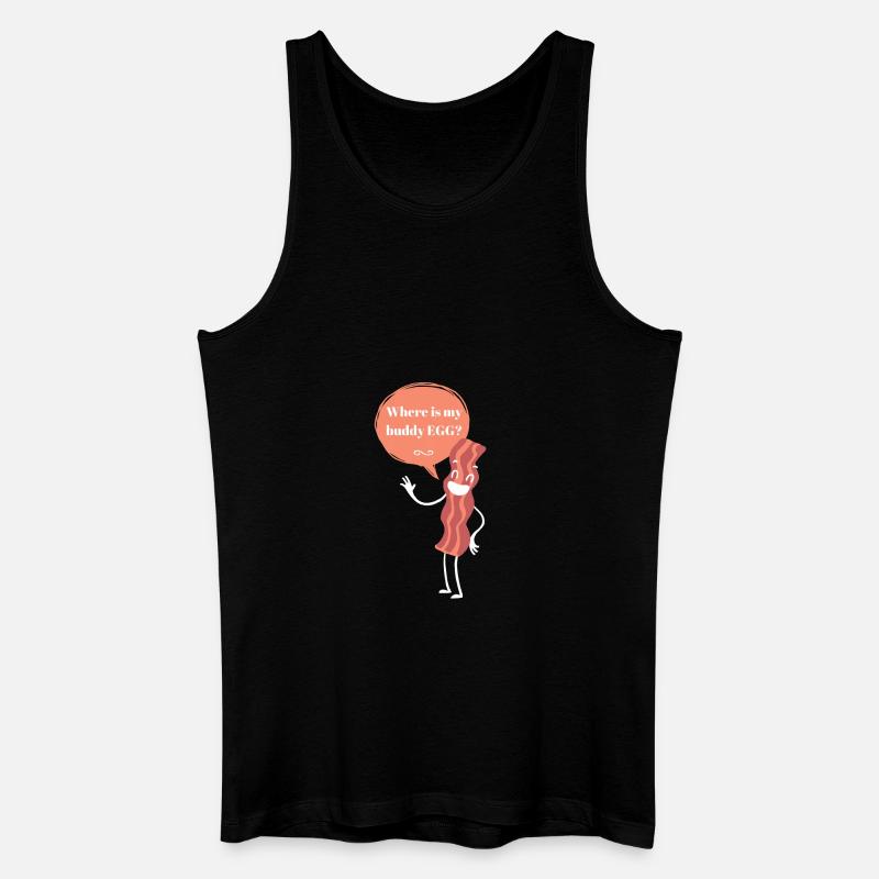 Bacon / EGG / Design / Bacon Tripes - Débardeur bio Homme - noir