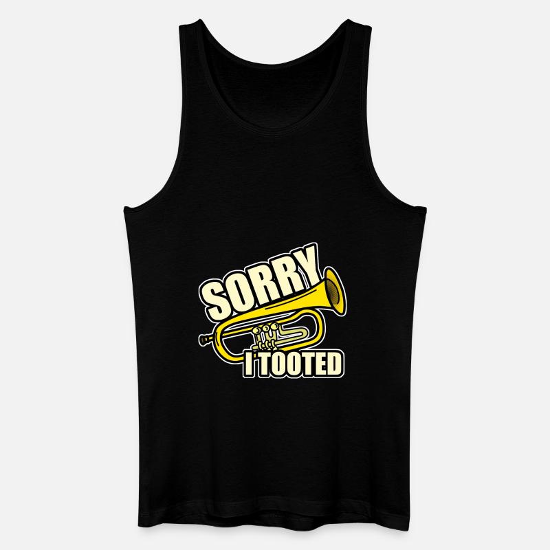 Sorry i tooted - Männer Bio Tank Top - Schwarz