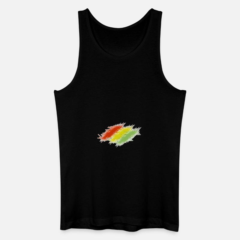 Rasta Scratches - Männer Bio Tank Top - Schwarz