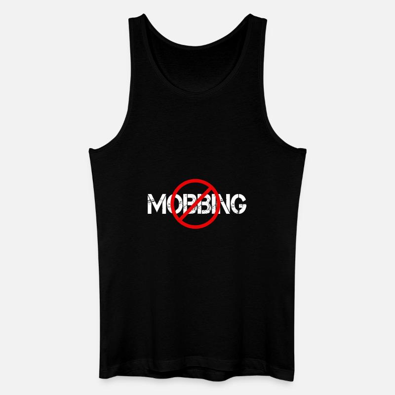 NO MOBBING! - Männer Bio Tank Top - Schwarz