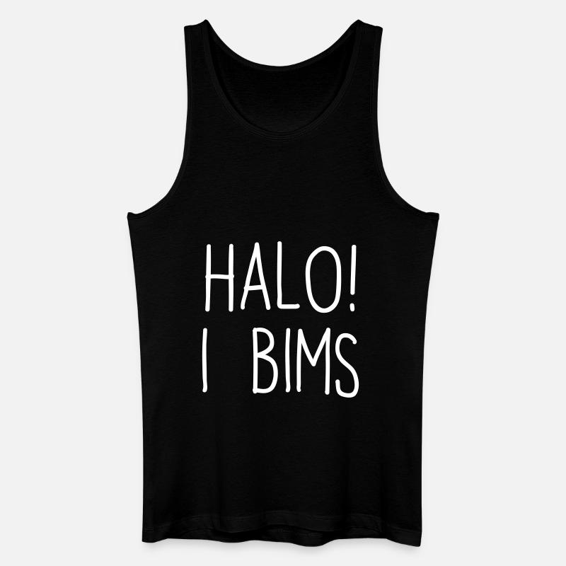HALO! I BIMS - Männer Bio Tank Top - Schwarz