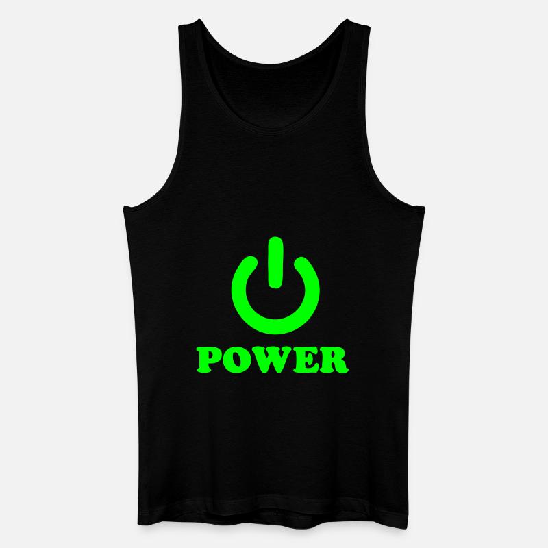 power - Männer Bio Tank Top - Schwarz