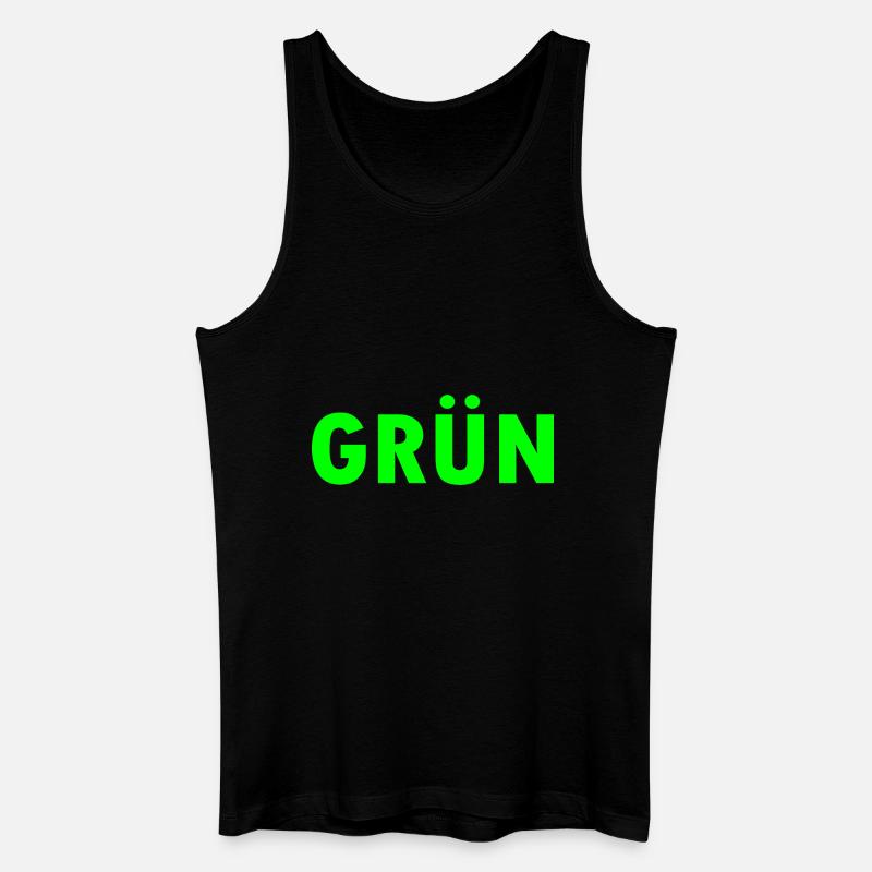 Grün - Männer Bio Tank Top - Schwarz