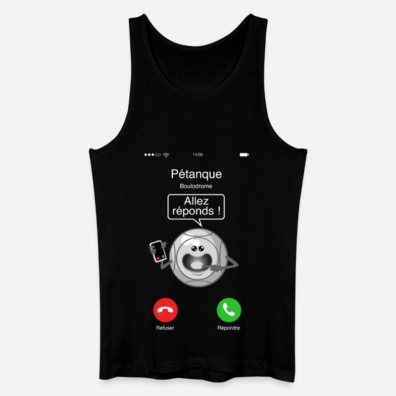 Petanque Anruf - Männer Bio Tank Top - Schwarz