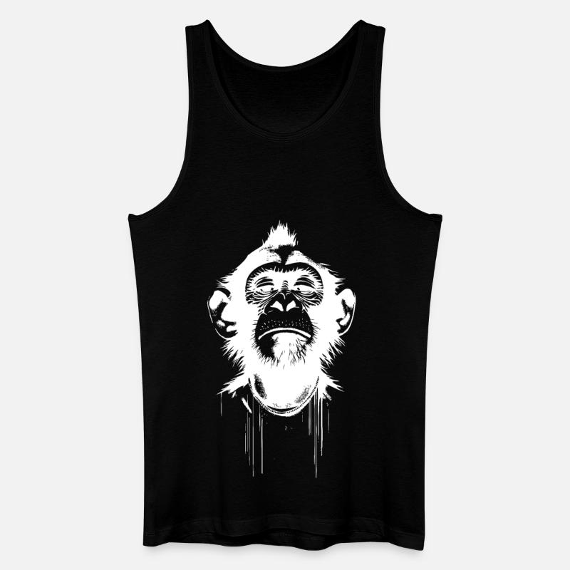 Monkey President - Männer Bio Tank Top - Schwarz