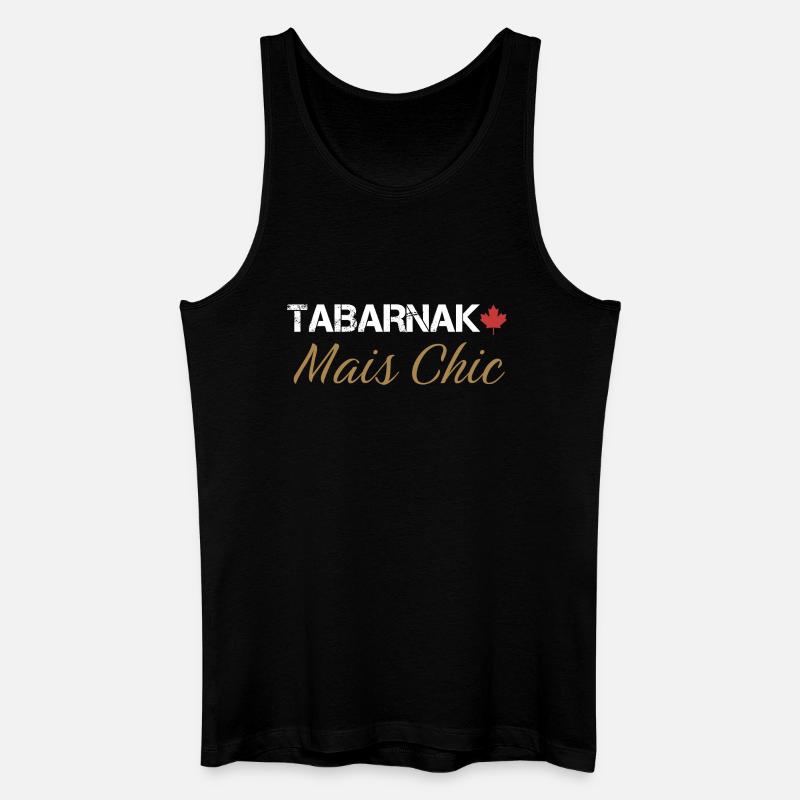 Tabarnak Chic Elegantes Naturmuster - Männer Bio Tank Top - Schwarz