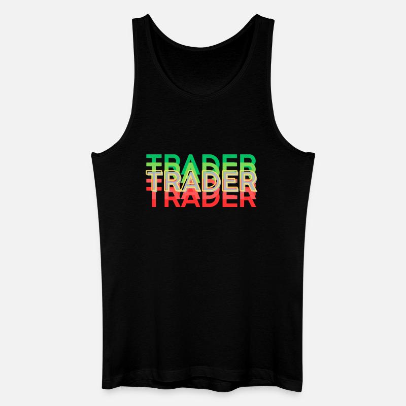 TRADER bunt - Männer Bio Tank Top - Schwarz