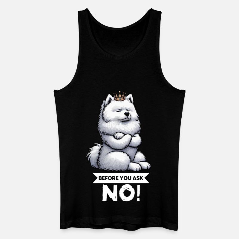 Before You Ask Samojede Samojedenbesitzer - Männer Bio Tank Top - Schwarz