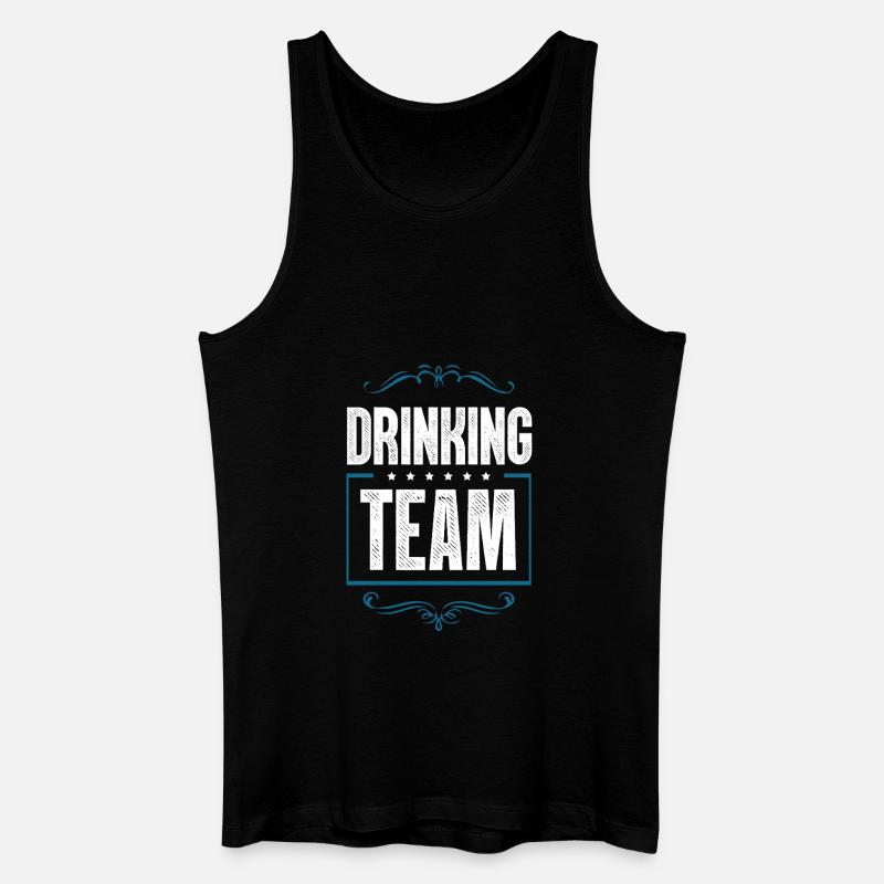 Drinking Crew - Männer Bio Tank Top - Schwarz