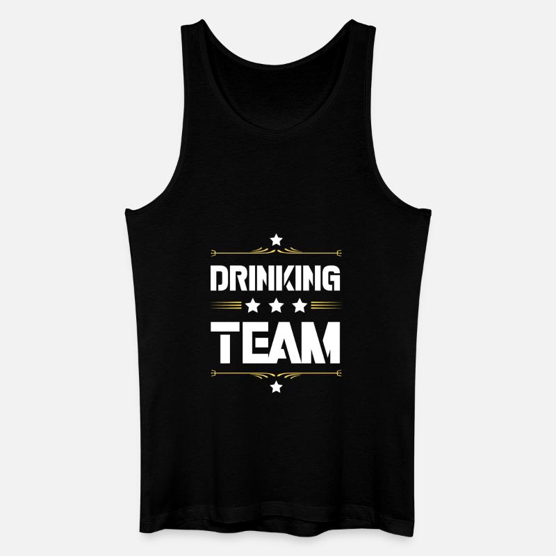 Drinking Team - Männer Bio Tank Top - Schwarz