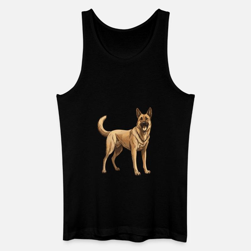 Schäferhund Hund - Männer Bio Tank Top - Schwarz