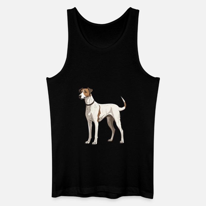 Greyhound Hund - Männer Bio Tank Top - Schwarz