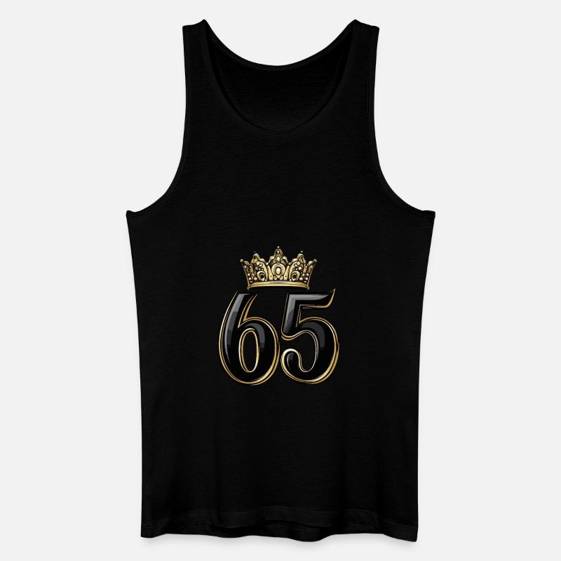 65 Zahl Krone - Männer Bio Tank Top - Schwarz